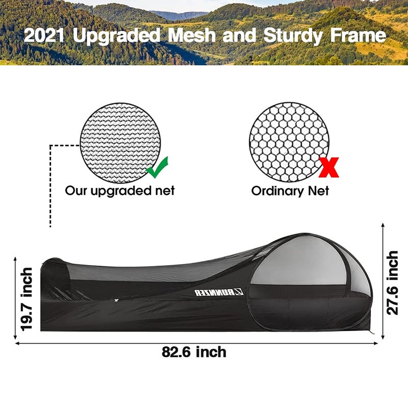 L RUNNZER Pop-Up Single Mosquito Tent, Mosquito Camping Net for Sleeping Outdoor Camping Traveling - Image 4